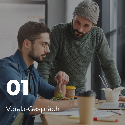 Vorabgespräch zwischen Kandidat und IT-Recruiter